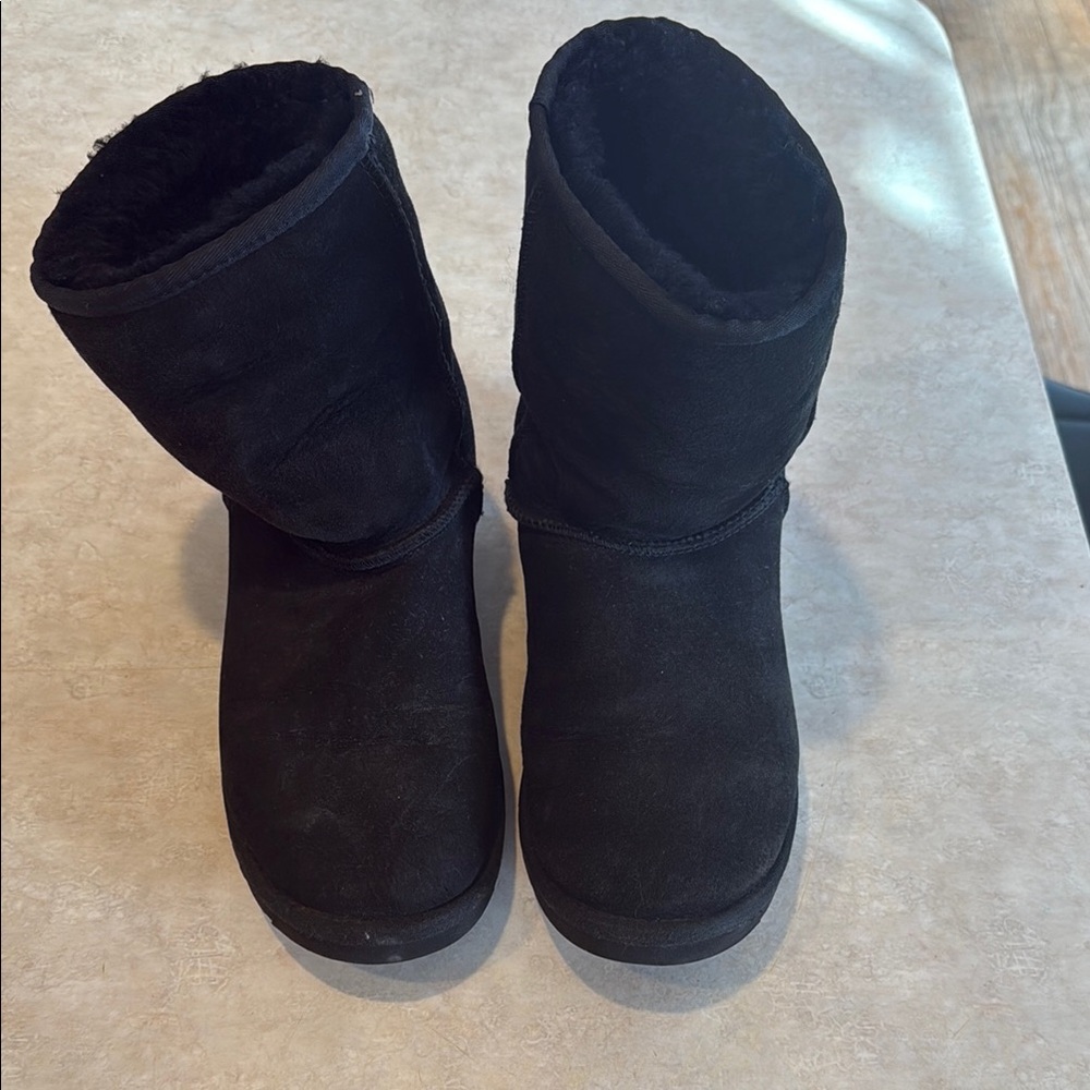 Black Suede Winter Boots